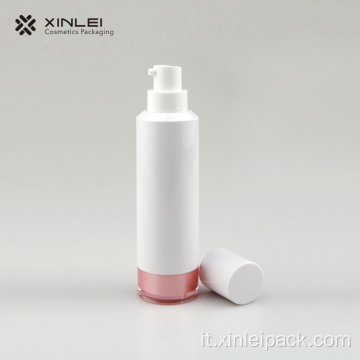 Bottiglia senza airless rosa bianca da 30 ml